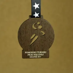 Medal drewniany Eko Piłka ręczna 1005