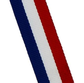 Wstążka R/W/BL czerwono-biało-niebieska do medalu szer. 20 mm