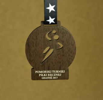 Medal drewniany Eko Piłka ręczna 1005