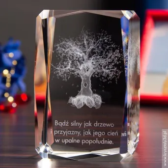 Statuetka szklana Drzewo 3D