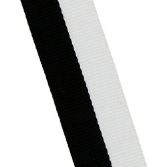 Wstążka W/BK biało-czarna do medalu szer. 20 mm