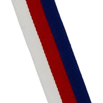 Wstążka BL/R/W niebiesko-czerwono-biała do medalu szer. 20 mm