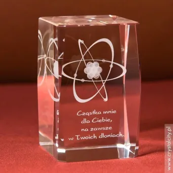 Statuetka szklana Atom 3D