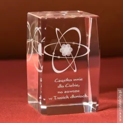 Statuetka szklana Atom 3D